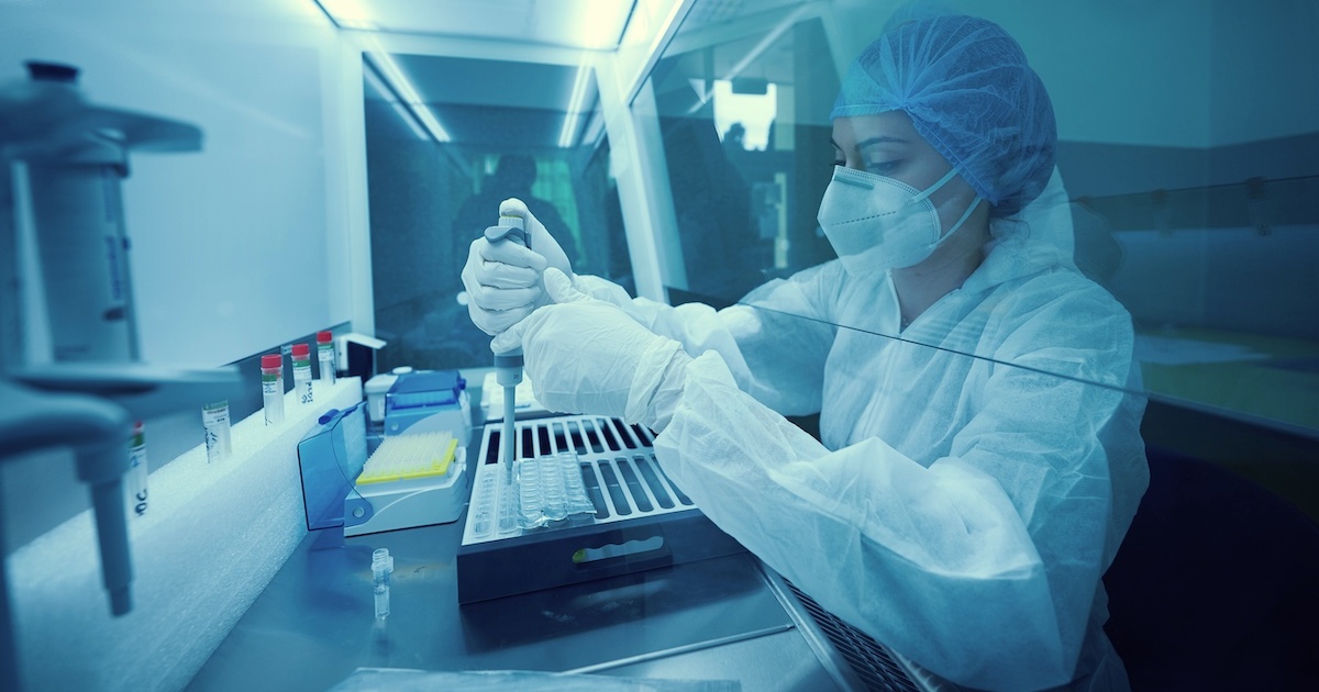 
  Lab technician at work
