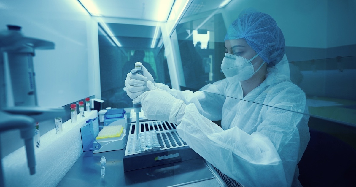 
  Technician working in a lab
