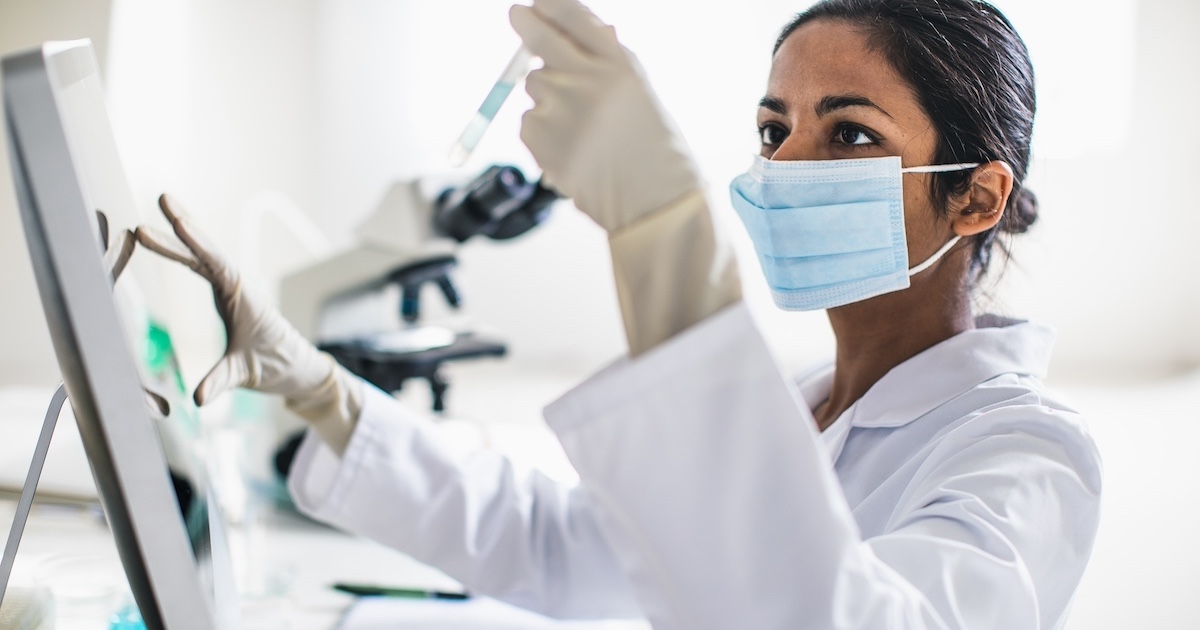 
  Technician working in a lab
