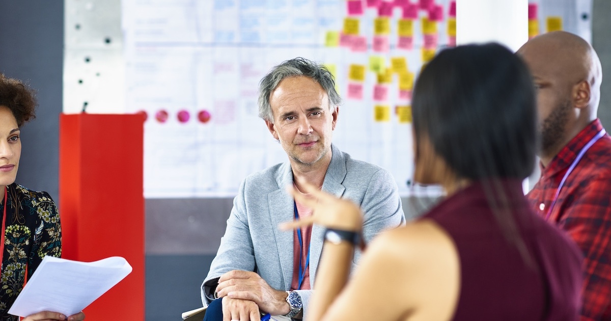 
  Business professionals in conference
