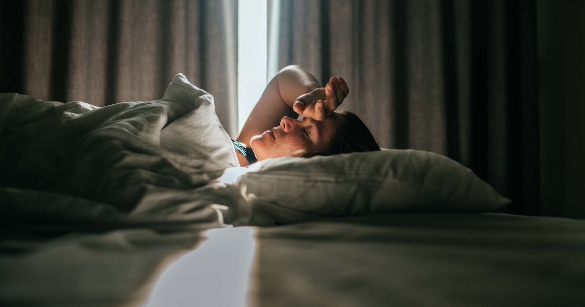 
  Person lying in bed 
