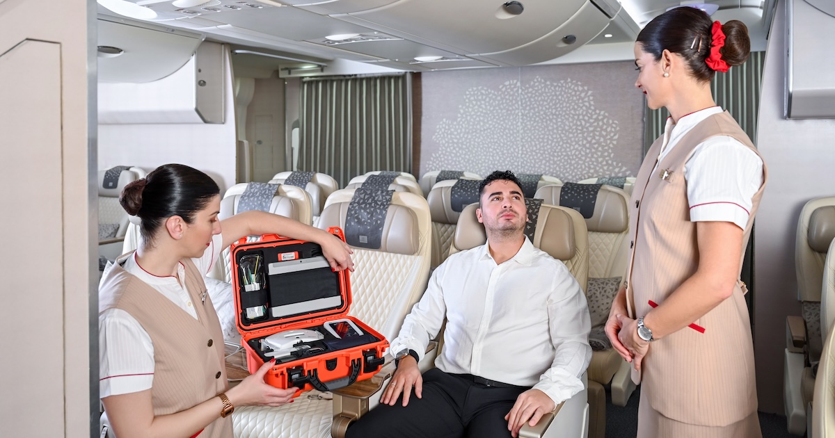 
  Inflight telehealth station
