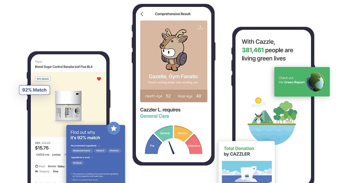 
  Features of Cazzle by Lotte Healthcare
