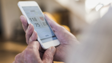 Smart phone with blood pressure readings 