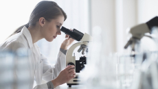 Lab technician at work