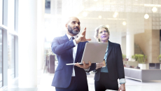 Executives in an office building 