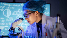 Scientist conducting experiments in a laboratory