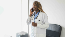 Doctor on the phone