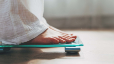 Feet on a scale