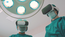 Surgeons wearing VR headsets Surgeons wearing VR headsets