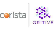 Logos of Qritive and Corista