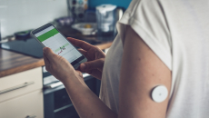 Photo of glucose monitor patch