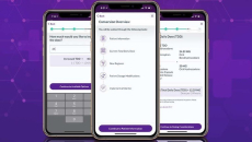 Smartphones showing VITAS' opioid conversion app