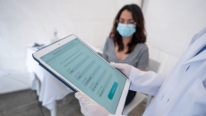 Patient and provider examine digital health metrics