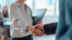 Two people shaking hands