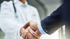 Two people shaking hands