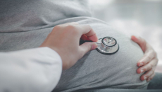 Pregnant person being evaluated
