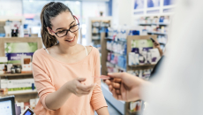 Patient with a pharmacist