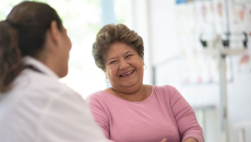 Older woman speaking with the doctor about her concerns
