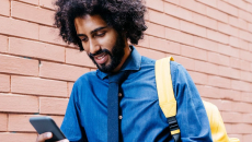 person on phone