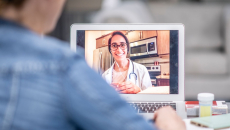 A patient in a virtual consultation with a doctor
