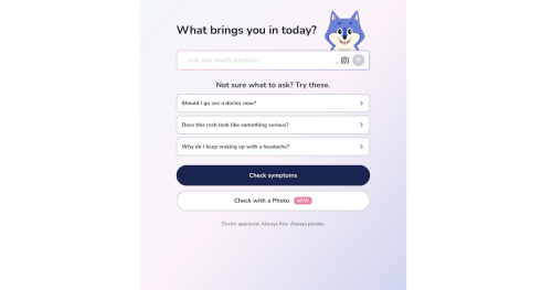Web interface of Ubie's new LLM-based chat platform