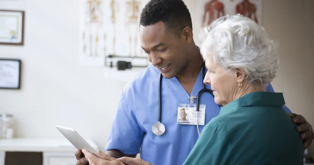 Nurse consulting with patient
Nurse consulting with patient