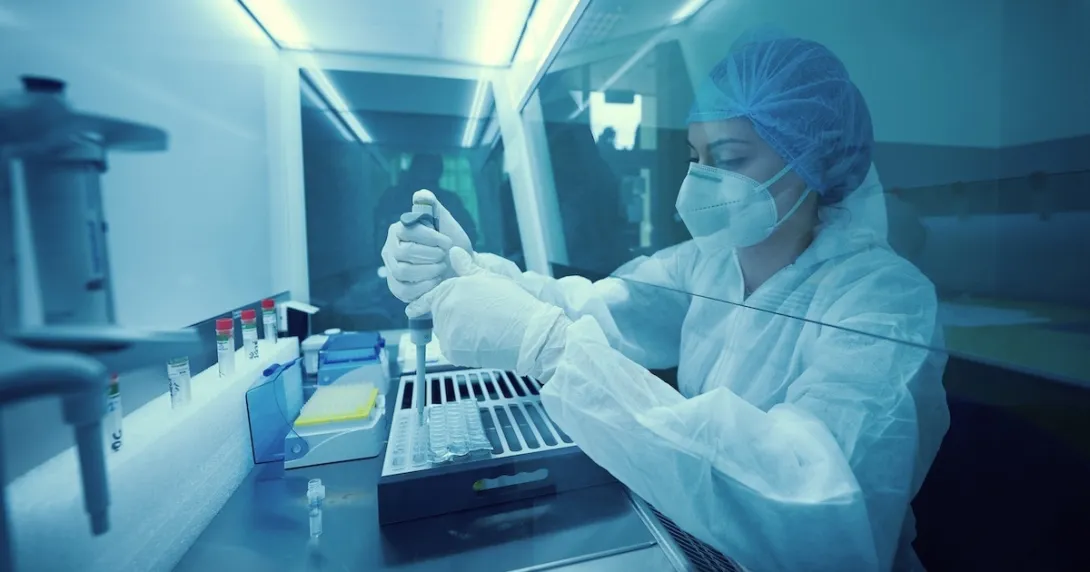 Technician working in a lab
Technician working in a lab