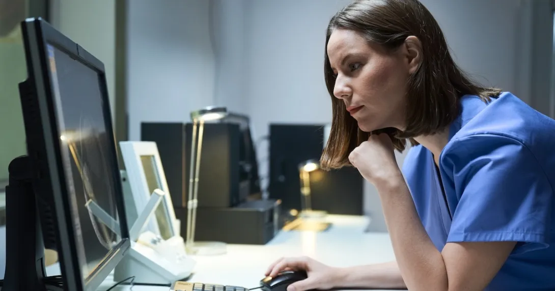 Healthcare professional reviewing data
Healthcare professional reviewing data