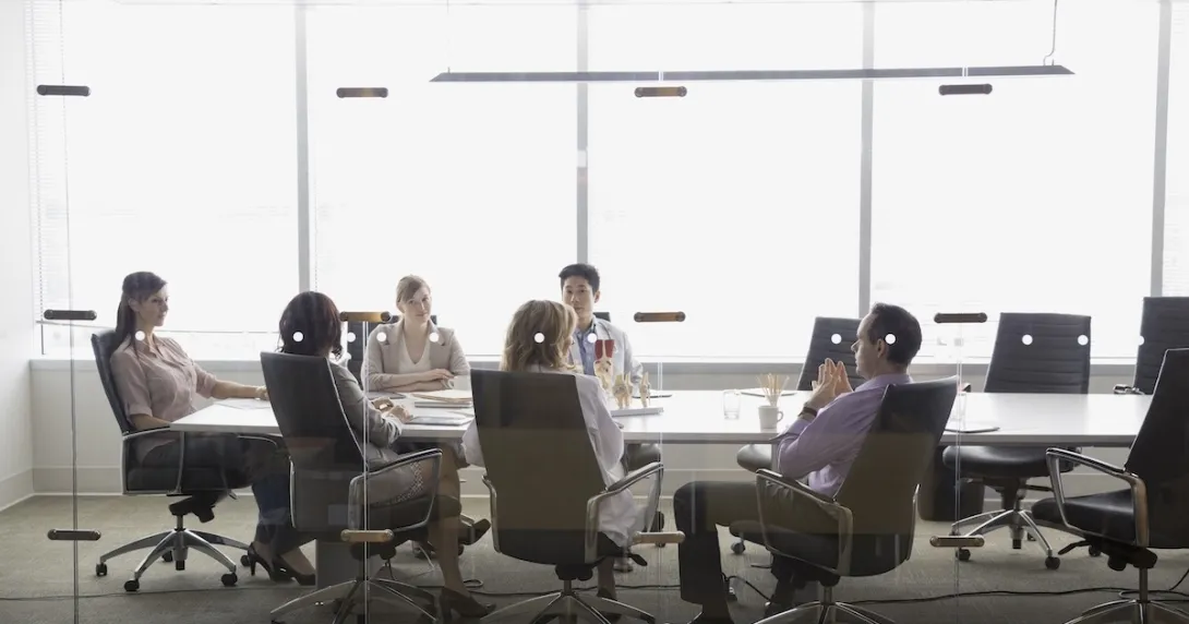 Executives meeting in a conference room
Executives meeting in a conference room