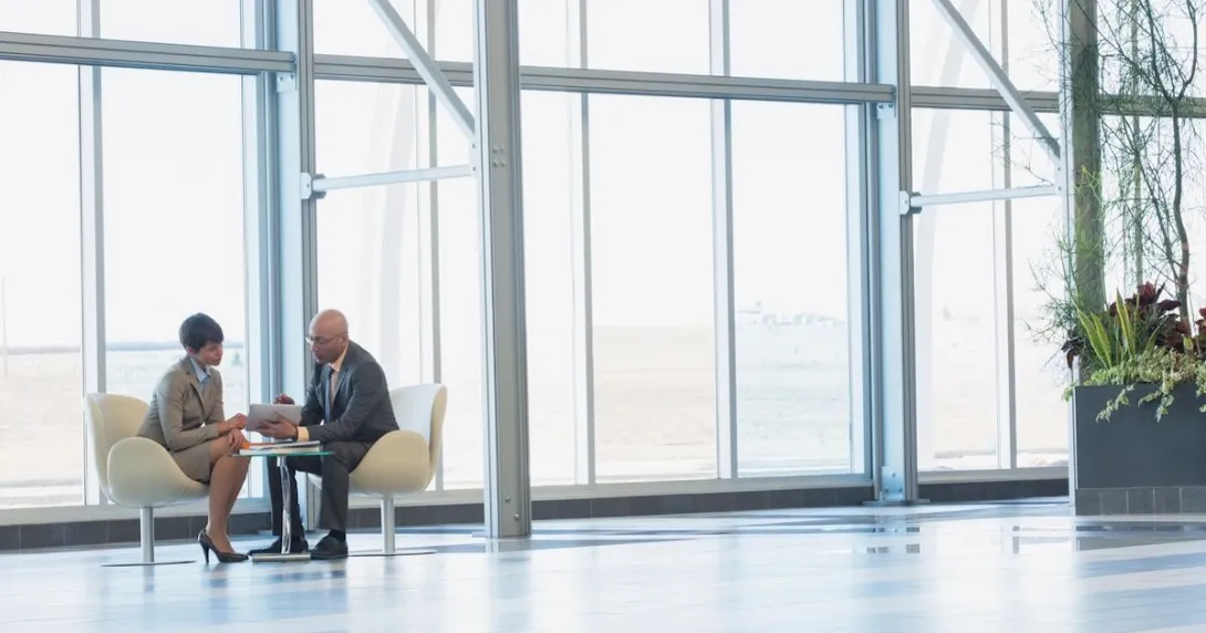 Two executives in a conference
Two executives in a conference