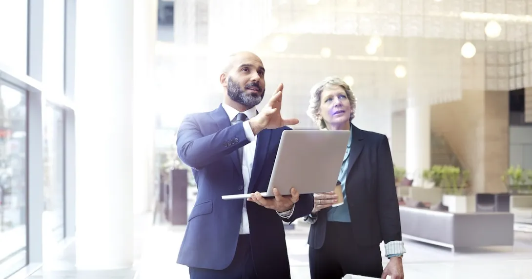 Executives in an office building 