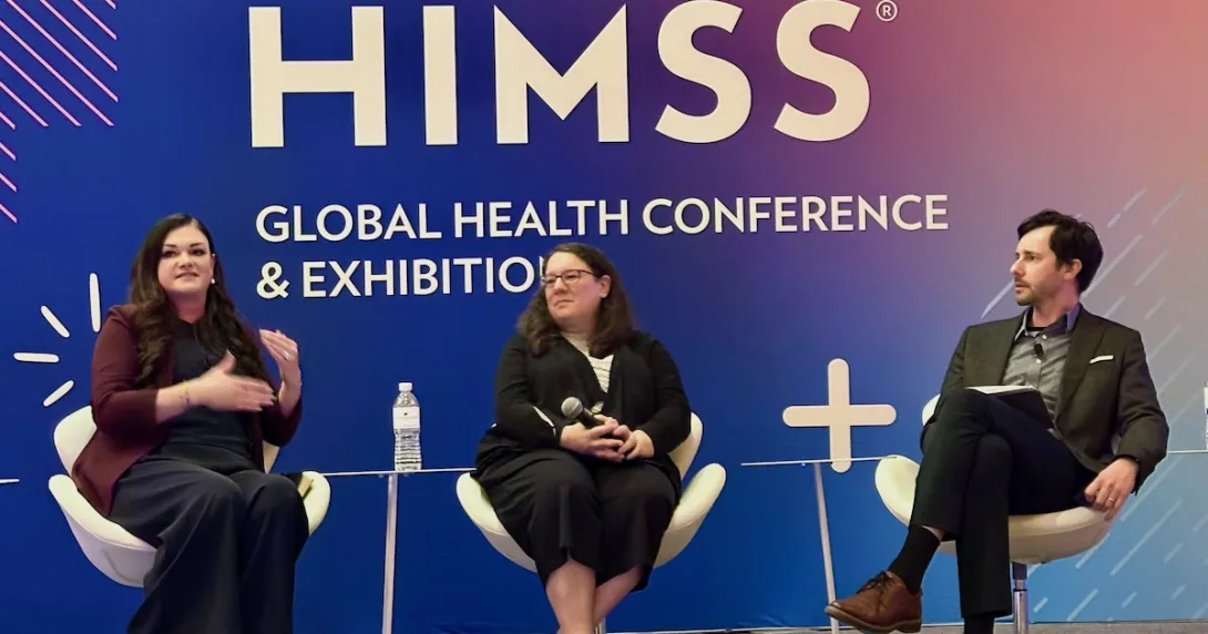Panelists during HIMSS26 panel entitled "The Digital Dilemma"
