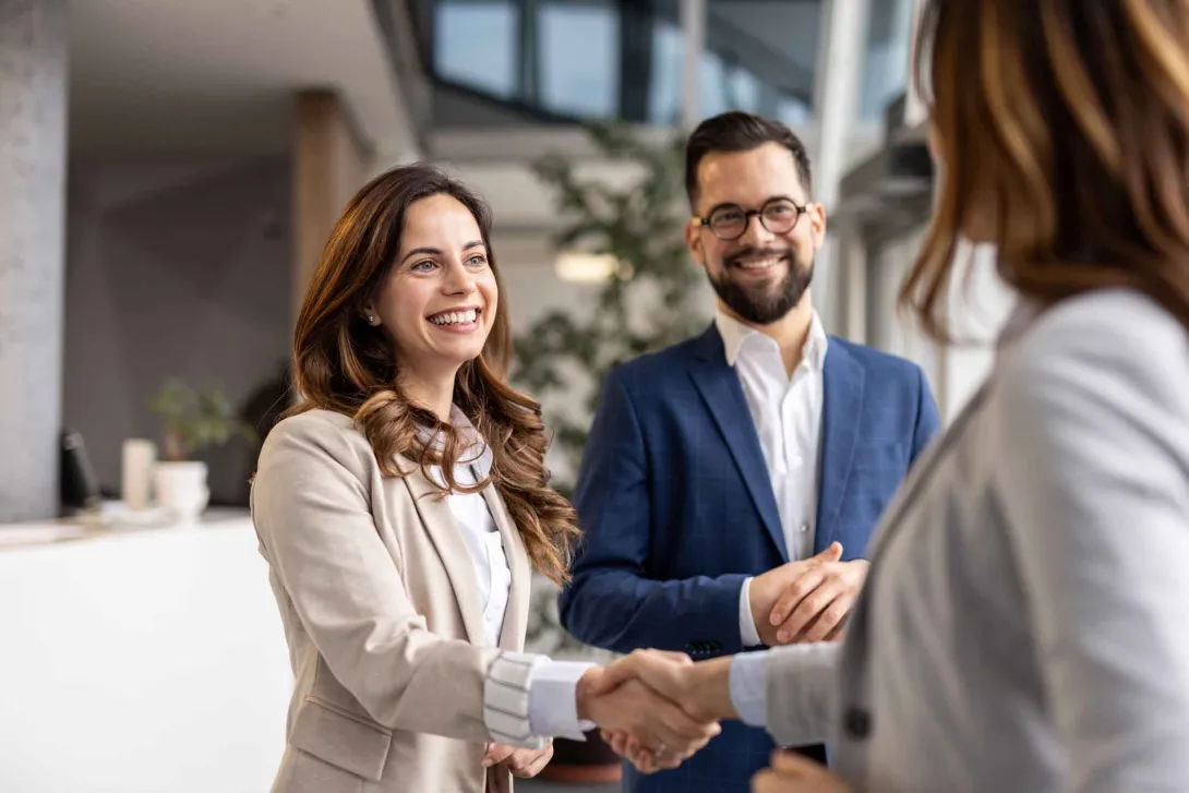 Businesspeople shaking hands