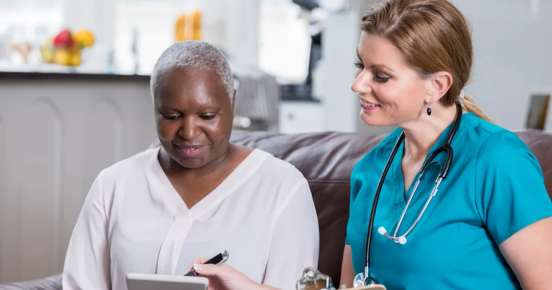 Nurse with a patient