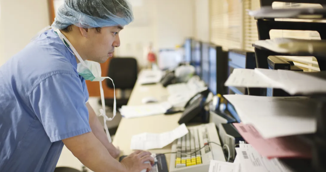 Doctor on EHR