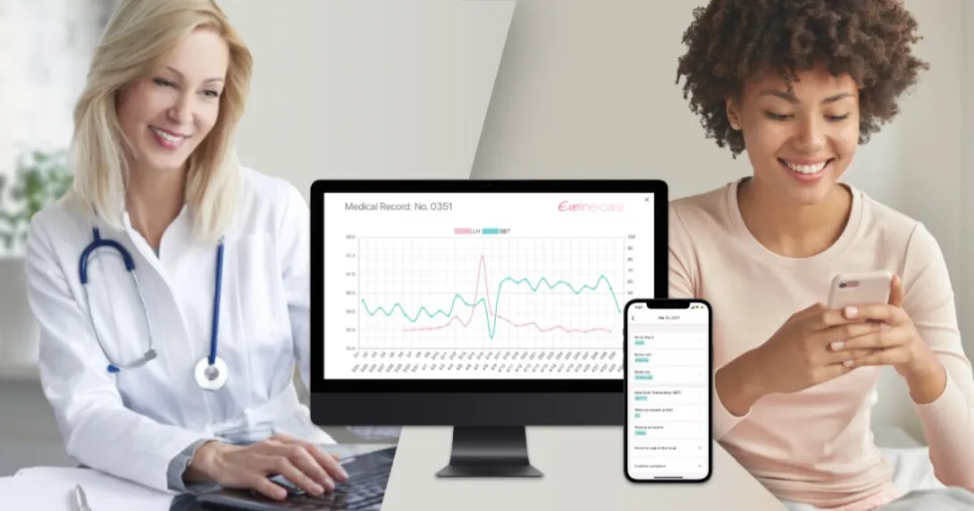 iXensor's logo for its latest telehealth service, Eveline·Care
