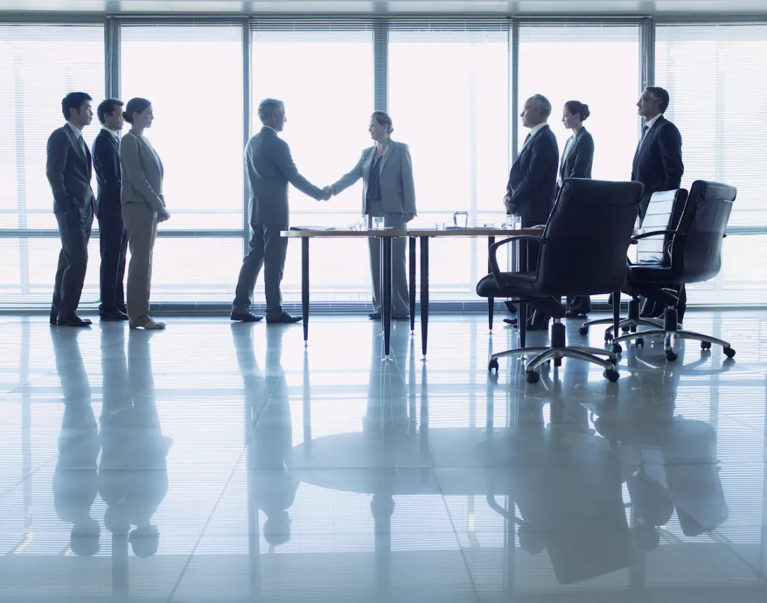 Business people shaking hands
