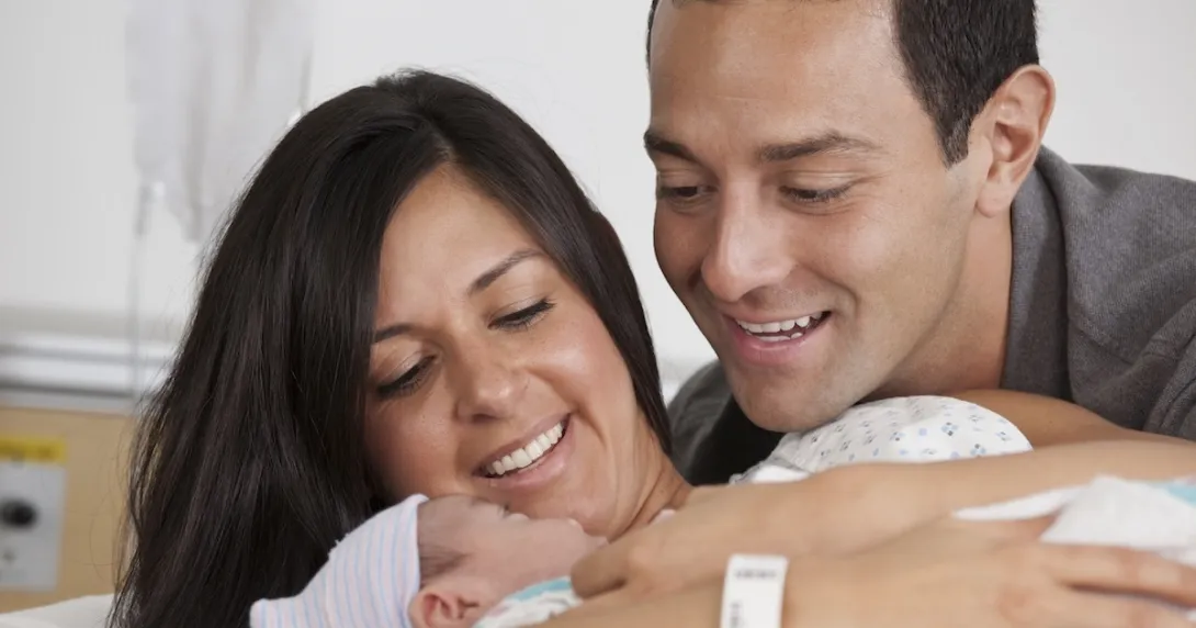 Couple with infant