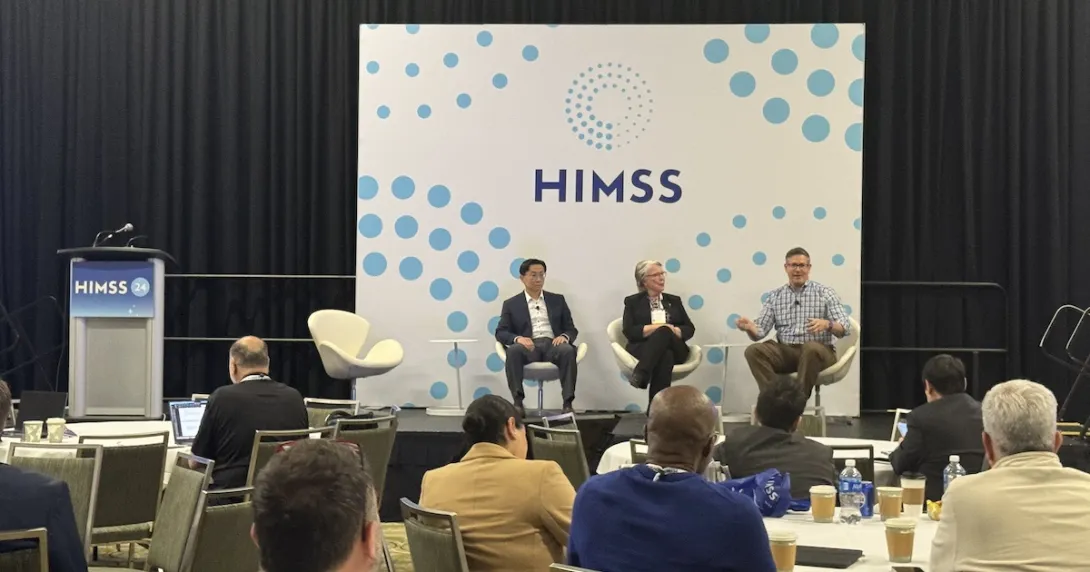 Virtual Connect Forum panel with Matt Cybulsky of Ionian Healthcare Consulting, Andy Chu at Providence Health and Kathleen Mazza of Northwell Health