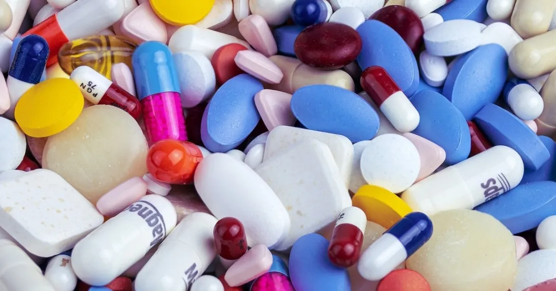 Photo of different coloured drugs