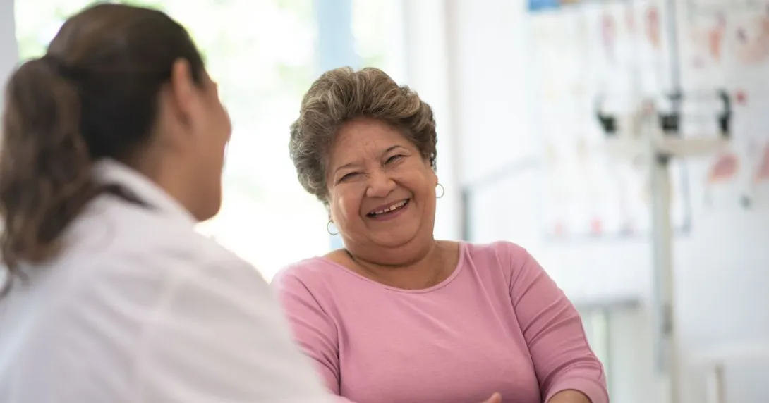 Older woman speaking with the doctor about her concerns