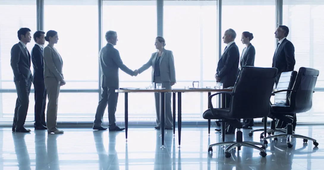 Business people shaking hands